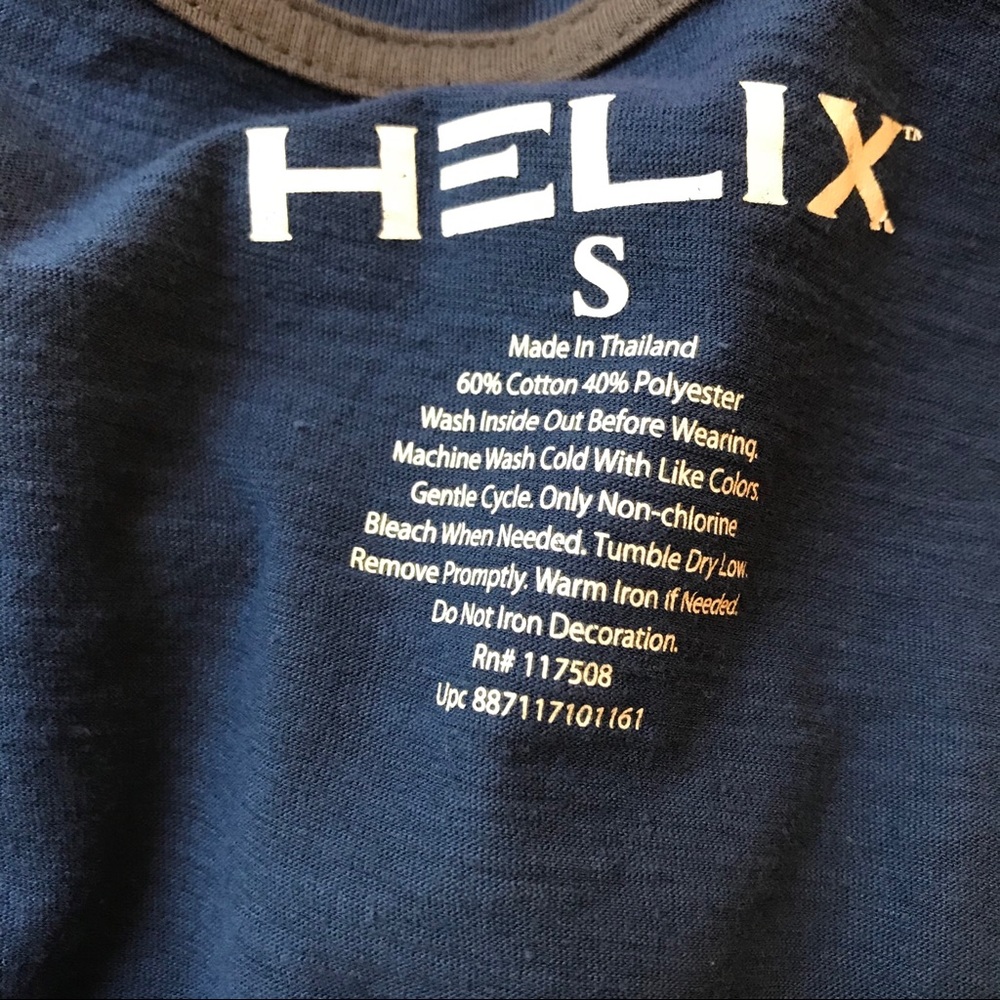 Helix long sleeve size small shirt blue - Picture 3 of 4